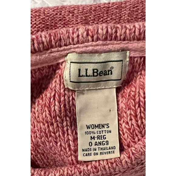 LL Bean Womens Red Chunky Sweater Size Medium - Picture 3 of 4